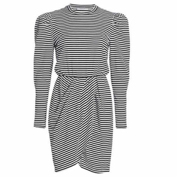 Derek Lam IO Crosby Nyla Puff Sleeve striped Cotton mini dress Size SM - Picture 16 of 16